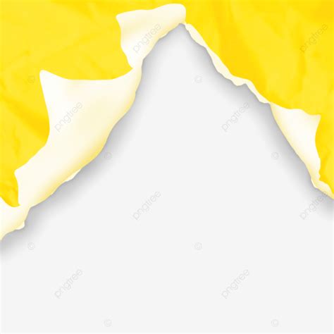 Bright Yellow Paper Torn Paper Crumpled Paper Yellow Paper Png