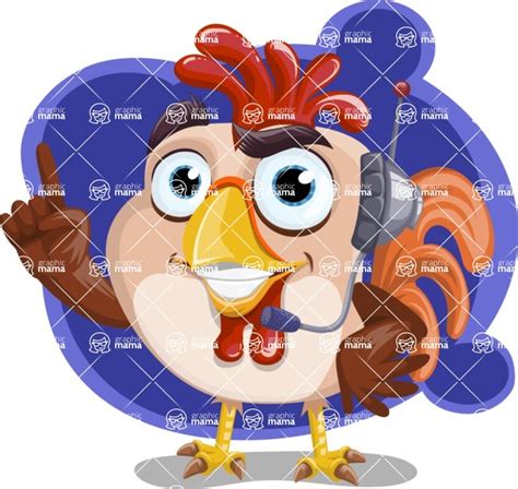 Rooster Cartoon Vector Character Aka Mr Cock A Doodle Doo Shape 8 Graphicmama