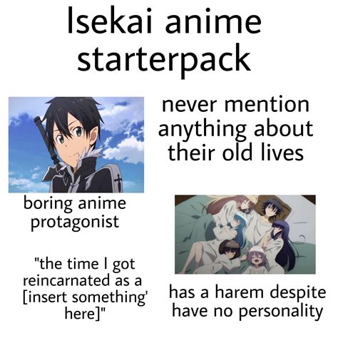 Isekai Anime Starterpack R Starterpacks Starter Packs Know Your Meme
