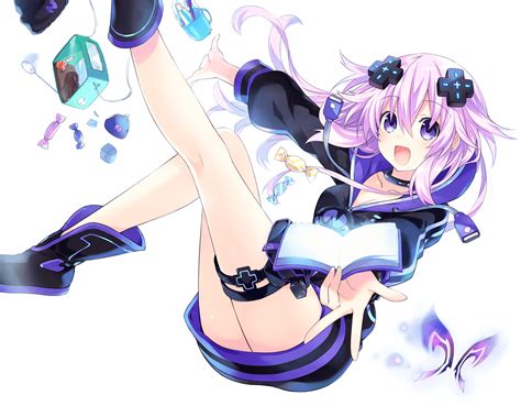 Safebooru 1girl Adult Neptune Bangs Blush Candy Collar Collarbone D