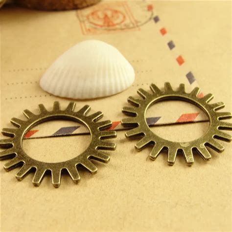 New Arrival Gear Charms Charm Movement Antique Bronze Gearwheel Jewelry