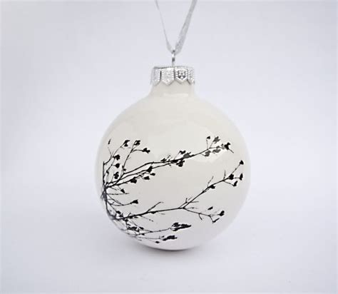 White Porcelain Christmas Bauble With Tree Decoration Christmas