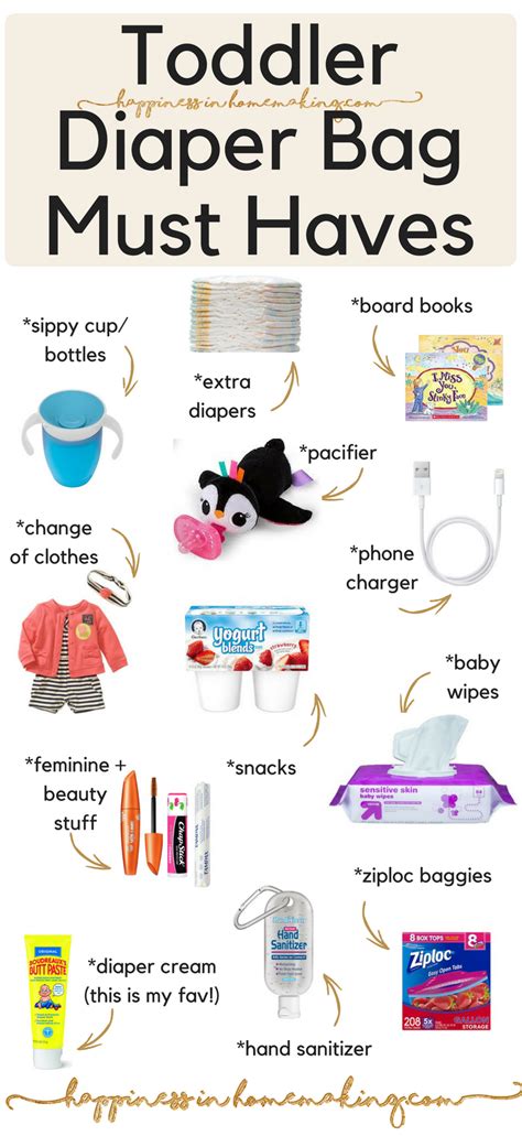 Toddler Diaper Bag Must Haves Toddler