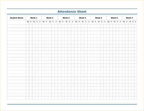 5 Monthly Attendance Sheet Xls Fabtemplatez