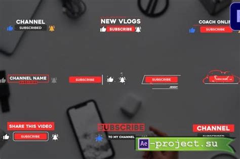 Videohive Youtube Subscribe Buttons Premiere Pro Mogrt 32323216