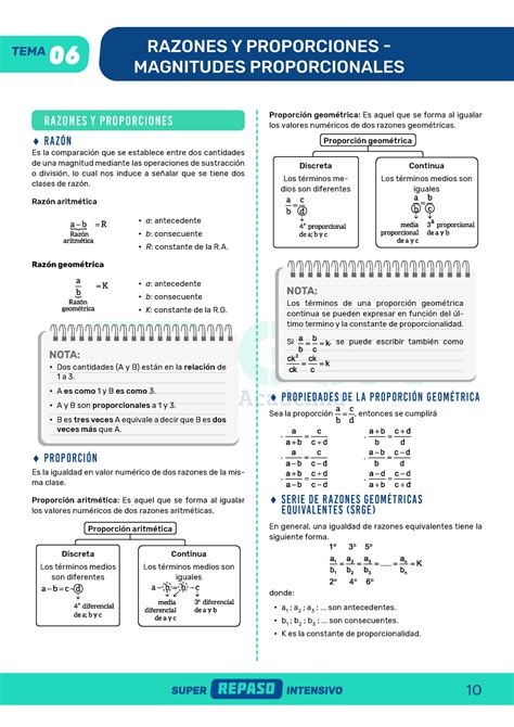 Tema 6 Aritmética Tema 06 Razones Y Proporciones Magnitudes