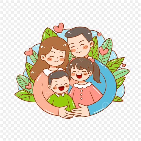 Gambar Kartun Keluarga Bahagia Png Vektor Psd Dan Clipart Dengan
