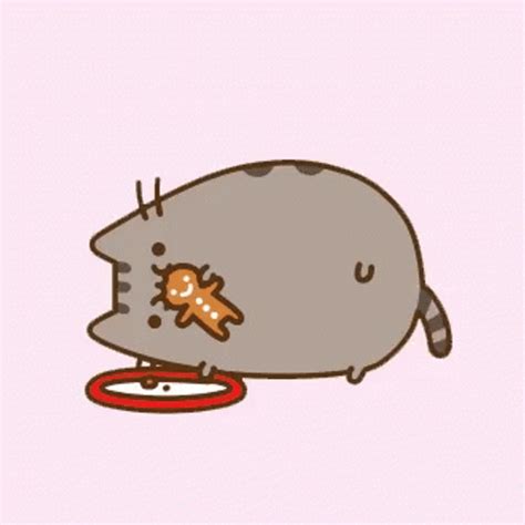 Pusheen Eating Gingerbread 