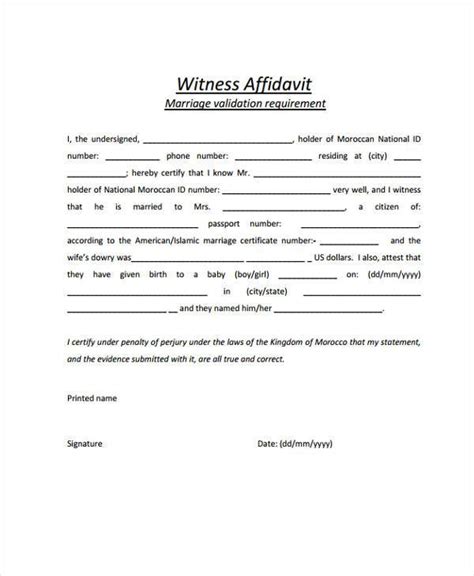 Witness Affidavit Marriage Fill Out And Sign Printable Pdf Template Images My Xxx Hot Girl