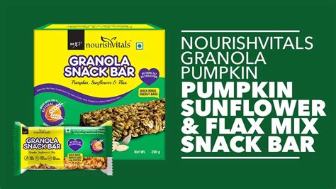 Nourishvitals Granola Snacks Bars Pumpkin Sunflower And Flax With 100 Natural Whole Grain