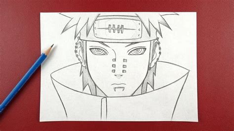 A Pencil Drawing Of Naruto From Naruto