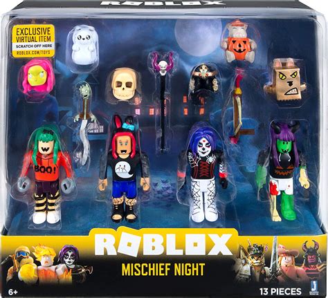 Roblox Rog0126 Mischief Night 4 Piece Figures Pack Play Set With 4