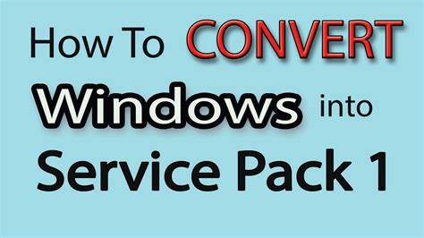 How To Install Service Pack 1 In Windows 7 Regedit Convert Windows