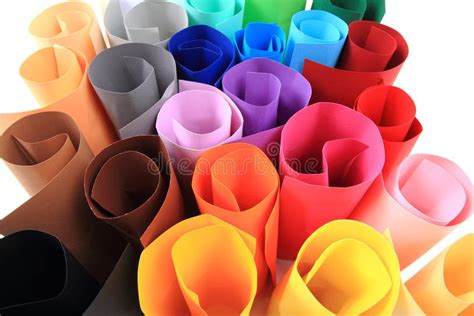 Color Paper Rolls Stock Image Image Of Object Palette 66085437