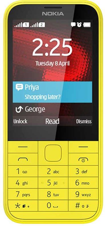 The Nokia 225 Yellow Dual Sim Is A Feature Phone Sporting A 28 Inch