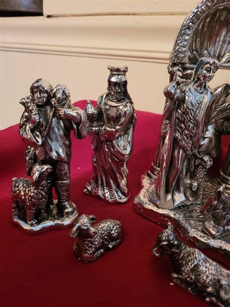 Towle Silver Plated Nativity Set Original Box 14 Pieces Etsy