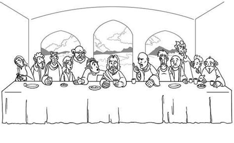 Pin En Last Supper Coloring Page