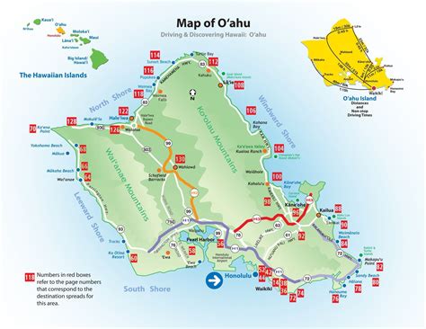 Tourist Map Of Oahu California Southern Map