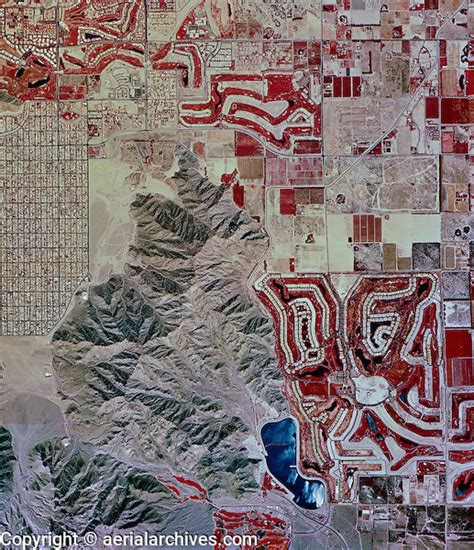 Historical Infrared Aerial Photograph Of La Quinta Riverside County