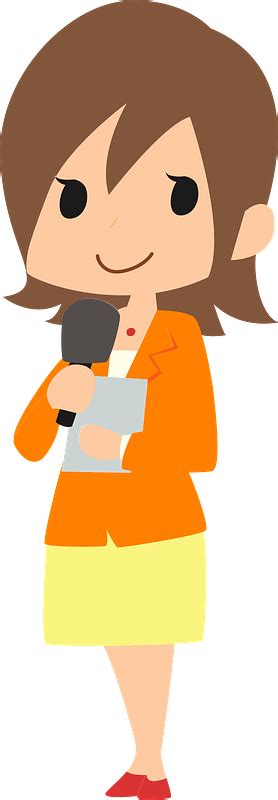 Female Announcer Reporter Clipart Free Download Transparent Png