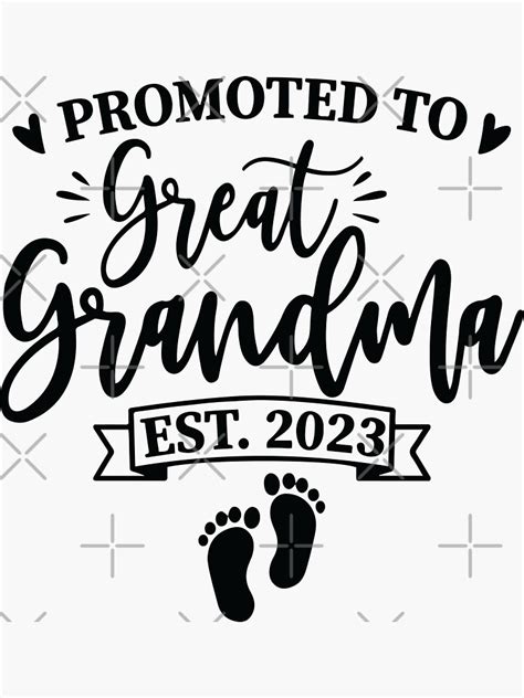 Promoted To Great Grandma Est Sticker For Sale By Lordbener