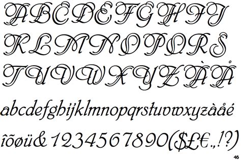 Gangster Old School Cursive Tattoo Fonts