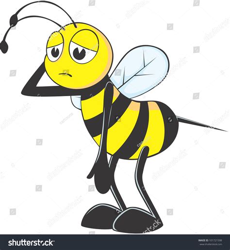 Sad Bee Stock Vector Royalty Free 101721598 Shutterstock