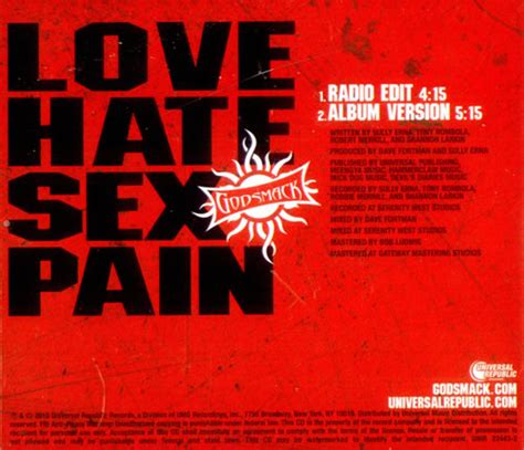 Godsmack Love Hate Sex Pain Us Promo Cd Album Cdlp 526627