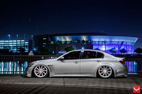 Extremely Stylish Custom Silver Stanced Infiniti G37 — Gallery
