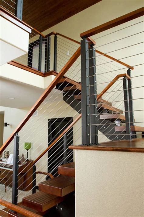 Project 60 Cable Railing With Wood Handrail Stairsupplies™