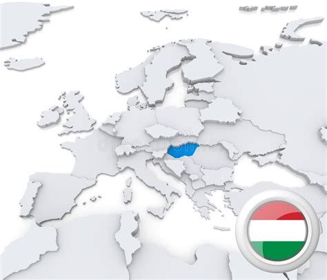 Conheça os países pertencentes em cada área e leia ainda algumas curiosidades sobre esse continente. Hungria no mapa de Europa ilustração do vetor. Ilustração ...