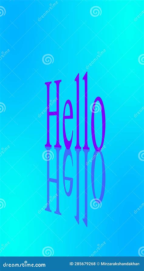 Abstract Illustration Of The Hello Text On Multicolored Gradient