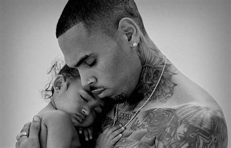 Chris Brown Cuddles With Daughter Royalty On New Album Cover