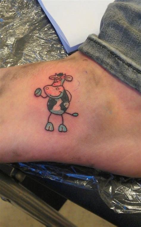 Cow Tattoo 3 313×502 Cow Tattoo Tattoos Bull Tattoos