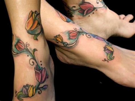 Colorful Flowers On Foot 25 Flower Tattoos On Foot You Should Look At