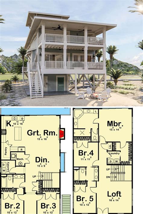 Casas De Playa Casas Pequeñas Plantas Casas De Una Planta Casitas