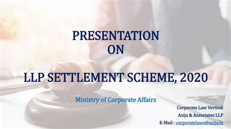 Presentation On Llp Settlement Scheme 2020