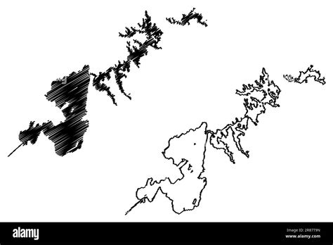Lake Apanas (Republic of Nicaragua, central america) map vector
