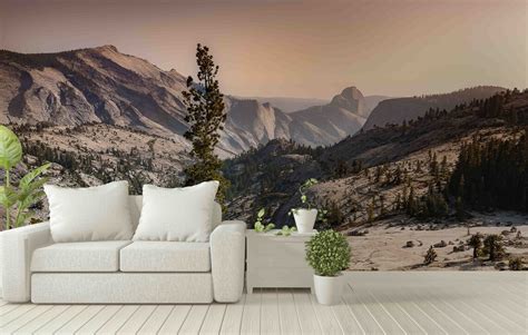 3d Mountain Landscape Wallpaper Mural Peel And Stick Wallpaper Etsy
