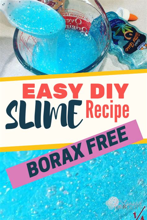 Easy Glitter Slime Recipe Without Borax Easy Slime Recipe Glitter