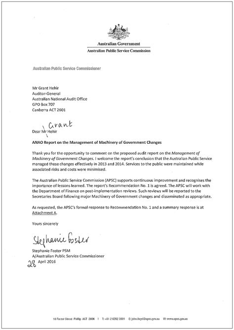 Sample cover letter for government job australia. Machinery of Government Changes | Australian National ...