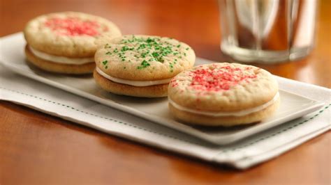 Pillsbury's strawberry cheesecake sugar cookies are back, and the dough is safe to eat raw. Christmas Sugar Cookie Sandwich Cookies Recipe - Pillsbury.com