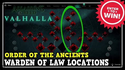 Assassin S Creed Valhalla All Warden Of Law Locations Order Of The