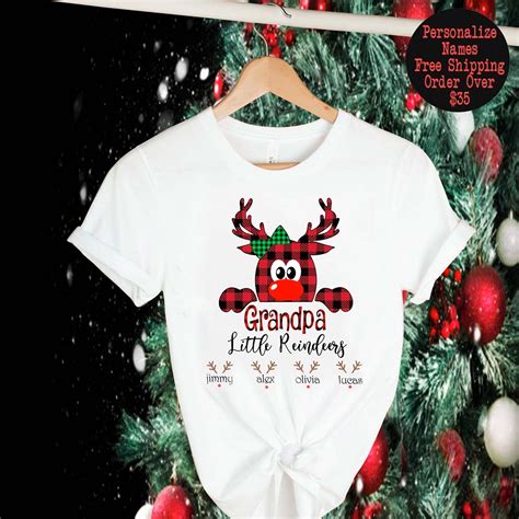 Grandfather Christmas Shirt Grandpa Christmas Shirt Custom Etsy