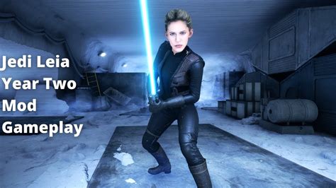 Star Wars Battlefront Ii Jedi Leia Year Two Mod Gameplay Youtube
