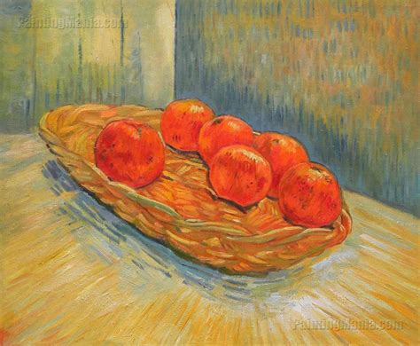 Still Life With Basket Of Six Oranges Vincent Van Gogh Paintings