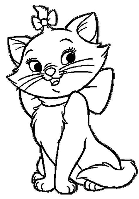 Marie From The Aristocats Animal Coloring Pages Cartoon Coloring