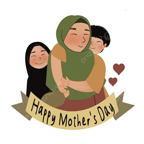 Happy Mother Day With Mom Son And Daughter Illustration Happy Mothers