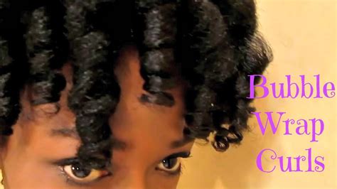 Roller wrap pictures short hairstyle 2013. No Heat Bubble Wrap Curls In 4b/c Natural Hair - YouTube