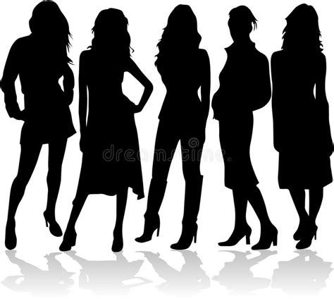 Woman Silhouettes Vector Stock Vector Illustration Of Disco 4140108